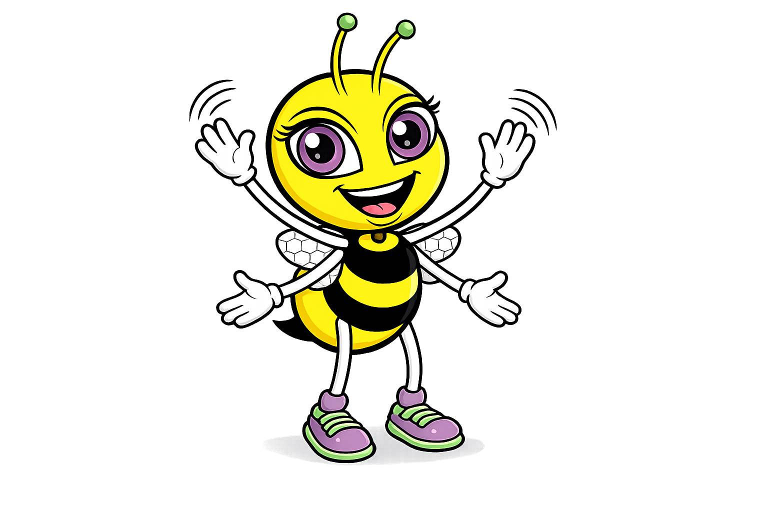 Belinda Bee waving
